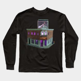 Flynn's Arcade Building Long Sleeve T-Shirt